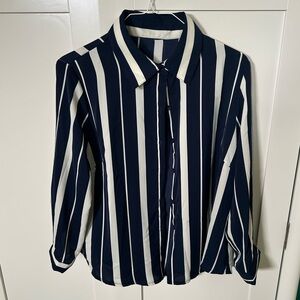 Striped Long Sleeve Blouse
